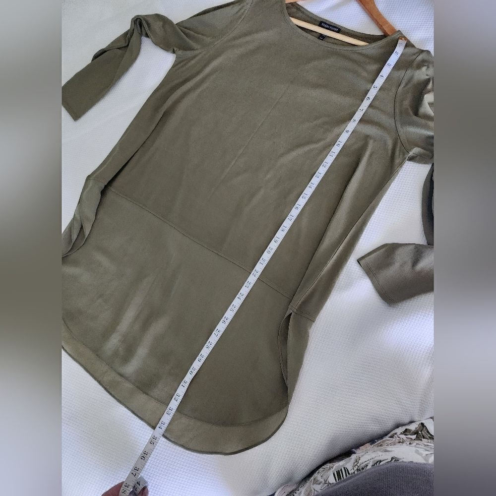 Eileen Fisher Silk Green Tunic Top - Picture 6 of 7